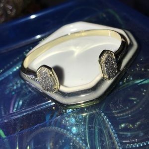 Kendra Scott Elton Gold Bracelet in Platinum Drusy